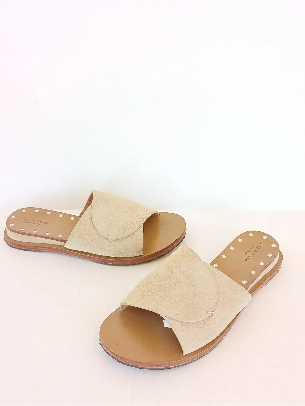 Rag & Bone Beau Leather Slide Sandals Size 39